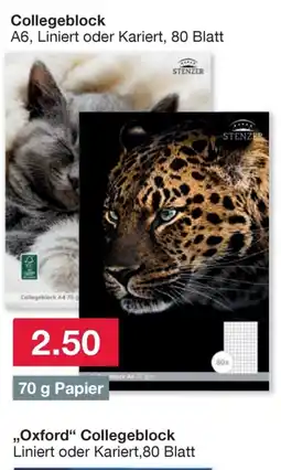 Woolworth Collegeblock STENZER Angebot