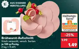 Kaufland Brühwurst-Aufschnitt Angebot