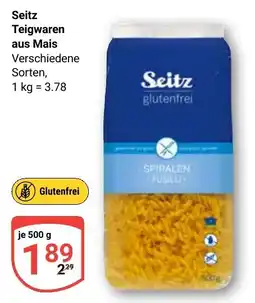Globus Seitz Teigwaren aus Mais Angebot