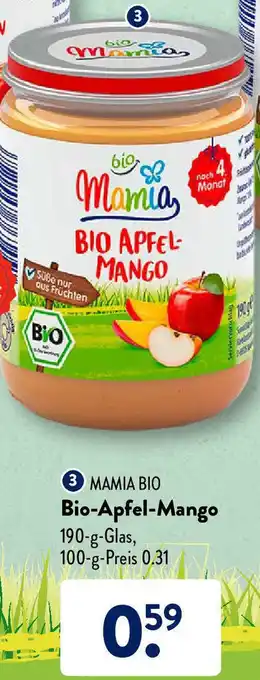 Aldi Süd Mamia Bio Bio - Apfel-Mango 190g-Glas Angebot