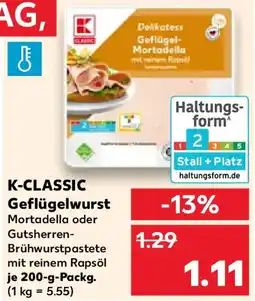Kaufland K-CLASSIC Geflügelwurst Angebot