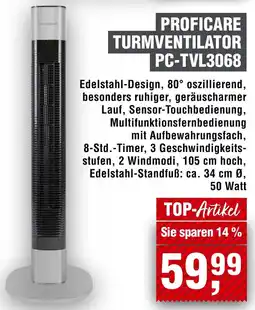 Handelshof PROFICARE TURMVENTILATOR PC-TVL3068 Angebot
