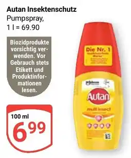 Globus Autan Insektenschutz Pumpspray Angebot