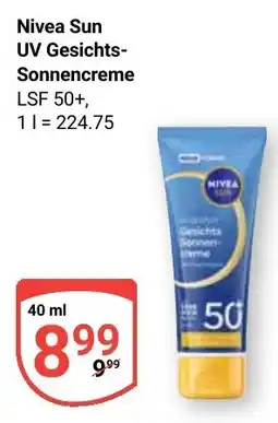 Globus Nivea Sun UV Gesichts-Sonnencreme Angebot