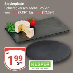 Globus Servierplatte Schiefer KESPER Angebot