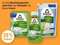 Globus Maschinengeschirrspülmittel oder Klarspüler der Marke Frosch Angebot