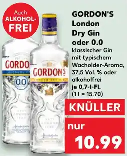 Kaufland GORDONS London Dry Gin oder 0.0 Angebot