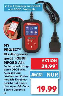 Kaufland MY PROJECT Kfz-Diagnosegerät OBDII MPOBD A1 Angebot