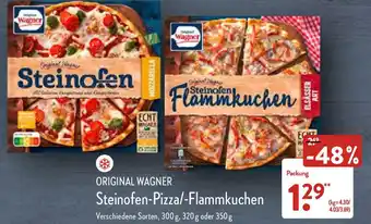 Aldi Nord Original Wagner Steinofen Pizza, Flammkuchen 320-350g Angebot