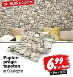 Repo Markt Papier-präge-tapeten in Steinoptik Angebot