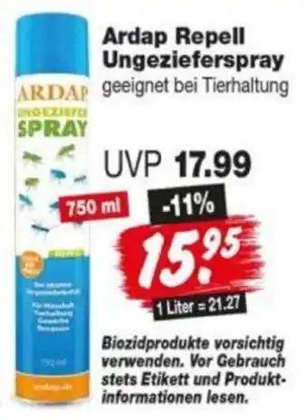 Repo Markt Ardap Repell Ungeziefer Spray Angebot
