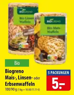Famila Nord Ost Biogreno Mais-, Linsen- oder Erbsenwaffeln Angebot