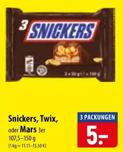 Famila Nord Ost Snickers, Twix, oder Mars 3er Angebot