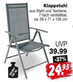 Repo Markt Klappstuhl aus Stahl und Textilene Angebot