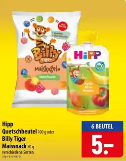 Famila Nord Ost Hipp Quetschbeutel Billy Tiger Maissnack Angebot