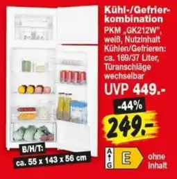 Repo Markt Kühl-/Gefrierkombination PKM „GK212W“ Angebot