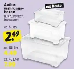 Repo Markt Aufbewahrungsboxen aus Kunststoff, transparent Angebot
