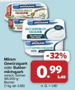 Famila Nord West Milram Gewürzquark oder Buttermilchquark Angebot