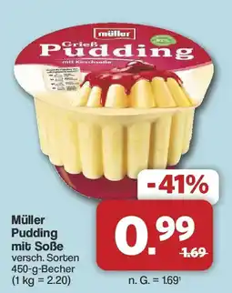Famila Nord West Müller Pudding mit Soße Angebot