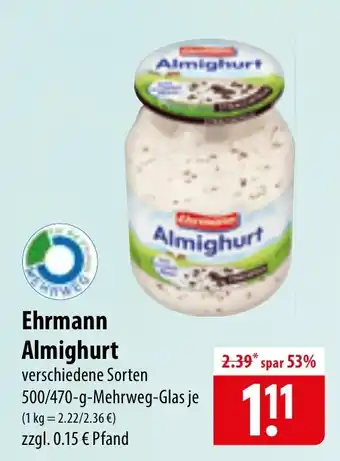 Famila Nord Ost Ehrmann Almighurt Angebot