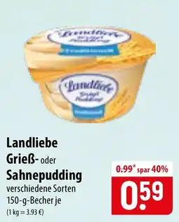 Famila Nord Ost Landliebe Grieß- oder Sah nepudding Angebot