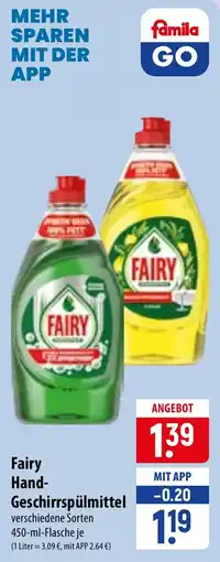 Famila Nord Ost Fairy Hand-Geschirrspülmittel Angebot