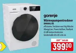 Famila Nord Ost gorenje Wärmepumpentrockner DHNA92/DE Angebot