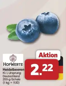 Famila Nord West HOFWERTE Heidelbeeren Angebot
