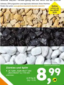 Globus Baumarkt Zierkies und Splitt Angebot