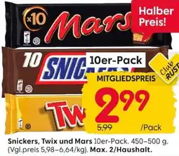Rusta Snickers, Twix und Mars 10er-Pack Angebot