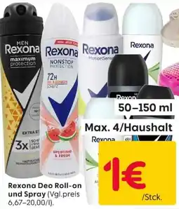 Rusta Rexona Deo Roll-on und Spray Angebot