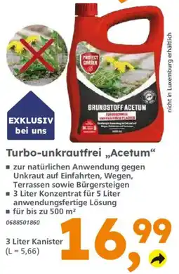 Globus Baumarkt Turbo-unkrautfrei „Acetum“ Angebot