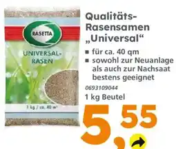 Globus Baumarkt RASETTA Qualitäts- Rasensamen „Universal" Angebot