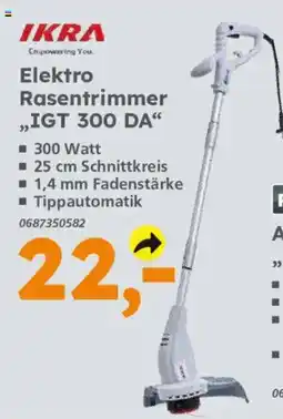 Globus Baumarkt IKRA Elektro Rasentrimmer „IGT 300 DA“ Angebot