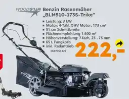 Globus Baumarkt WOODSTAR Benzin Rasenmäher „BLM510-173S-Trike“ Angebot
