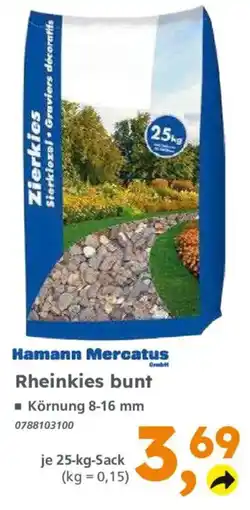 Globus Baumarkt Hamann Mercatus Rheinkies bunt Angebot