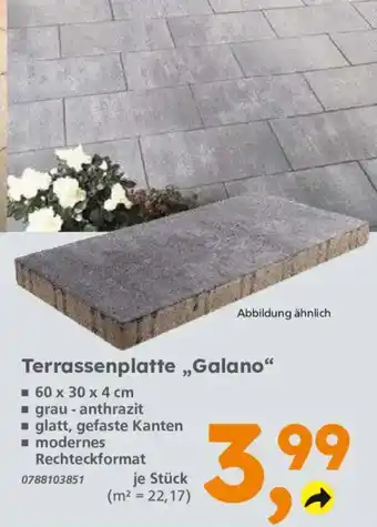 Globus Baumarkt Terrassenplatte „Galano“ Angebot