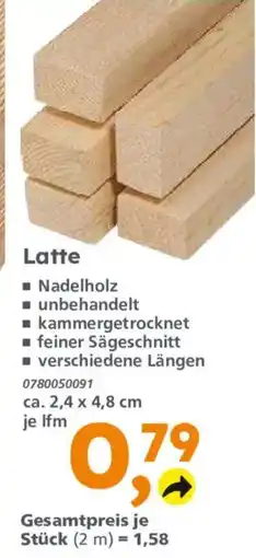 Globus Baumarkt Latte Angebot