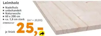 Globus Baumarkt Leimholz Angebot