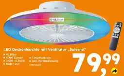 Globus Baumarkt LED Deckenleuchte mit Ventilator „Salerno“ Angebot