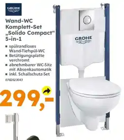 Globus Baumarkt Wand-WC Komplett-Set „Solido Compact“ 5-in-1 Angebot