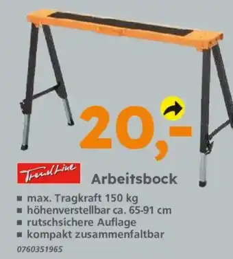 Globus Baumarkt TrendLine Arbeitsbock Angebot