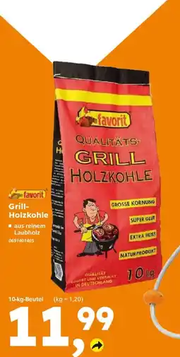 Globus Baumarkt favorit Grill-Holzkohle Angebot