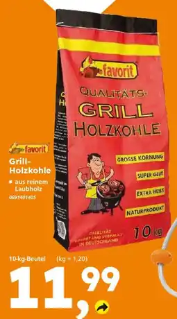 Globus Baumarkt favorit Grill-Holzkohle Angebot