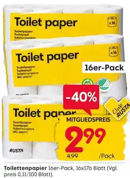 Rusta Toilet paper RUSTA Angebot