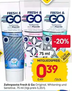Rusta Zahnnpasta Fresh & Go Angebot