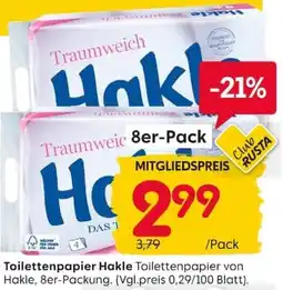 Rusta Hakle Toilettenpapier Angebot