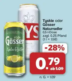 Famila Nord West Tyskie oder Gösser Naturradler Angebot