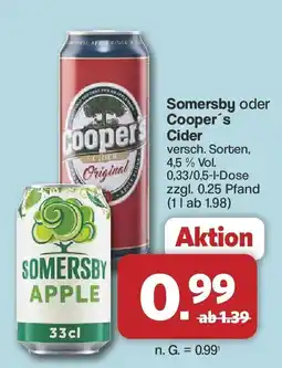 Famila Nord West Somersby oder Cooper's Cider Angebot