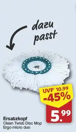 Famila Nord West Ersatzkopf Clean Twist Disc Mop Ergo micro duo Angebot